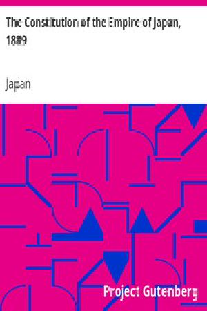 [Gutenberg 613] • The Constitution of the Empire of Japan, 1889